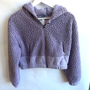 Athleta Girl purple Sherpa jacket size 12